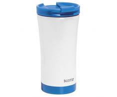 Leitz WOW Thermobecher, Edelstahl, Wärmeisolierend für Warm- und Kaltgetränke, Wiederverwendbar, Blau, 90140036