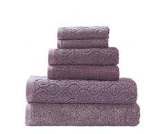 Superior 6 Stück 100% Baumwolle Denim Waschen Handtuch-Set Feige