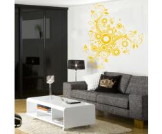 INDIGOS 4052166138703 Wandtattoo w634 eine sehr schÃ¶ne Blume Wandaufkleber 120 x 111 cm, gold