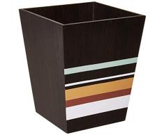 SKL Home Jessen Trinkglas, gestreift Papierkorb Wastebasket braun