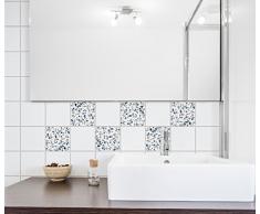 Plage 6 Fliesen stciker Terrazzo Graphique, grau, 15x15cm