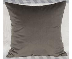 tangdepot Massiv Samt Überwurf Kissen Bezug/Euro Sham/Kissen Sham, Super Luxus Weich Kissen, Viele Farbe & Größe Optionen, Samt, Grau, 28 x 28