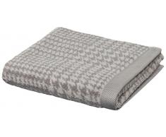 möve Brooklyn Duschtuch Glencheck 80 x 150 cm aus 85 % Baumwolle / 10 % Viskose aus Bambus-Zellstoff / 5 % Leinen, nature / cashmere