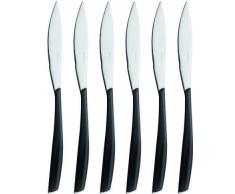 Bugatti glnu-021Â F35/6Â Glamour Besteckgarnitur, 6-teilig Steakmesser San/Stahl schwarz 16Â x 26Â x 3Â cm