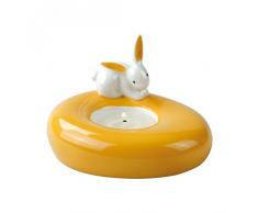 Goebel 66841495Orange Sunrise Bunny Teelichthalter, Glas, Bunt, 12 x 10 x 8 cm