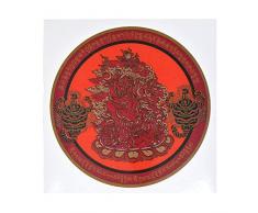 Feng Shui W4130 Fensteraufkleber, Motiv Dorje Drollo, Schwarz / Skorpion, 5 Stück