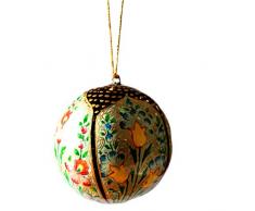 Bollywood Weihnachtskugel mit Kashmiri-Design, Indian 10, 7,6 cm