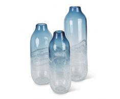 Lone Elm Groß Art Glass Vase (Set von 3), 14 x 14 x 45 cm