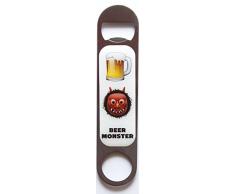 Boxer Beer Monster Flaschenöffner, Motiv: Emoji, Barzubehör, mit Klinge, Flaschenöffner, Silber