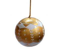Bollywood Weihnachtskugel mit Weihnachts-Karussell-Design, goldfarben, 7,6 cm