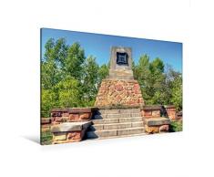 Calvendo Premium Textil-Leinwand 120 cm x 80 cm quer, Das Maschinendenkmal | Wandbild, Bild auf Keilrahmen, Fertigbild auf echter Leinwand, Leinwanddruck Menschen Menschen