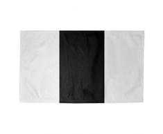 ArtVerse NFS Las Vegas Fußball Stripes Dobby Teppich (mit rutschfestem Pad), 2,1 x 1,52 m, Weiß und Schwarz