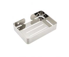 uxcell Seifenschalenhalter SUS304 Edelstahl Wandmontage Tablett mit Montagesets Silberfarben