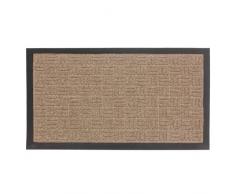 JVL Fußmatte aus Teppich und Gummi Home Office, Eltern beige