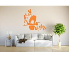 INDIGOS Wandtattoo, Vinyl, orange, 120 x 110 x 1 cm