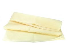 Kel-Toy Inc Faux Jute 56-inches Square Table Topper, Ivory