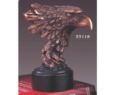 Treasure of Nature Bronze vergoldet Harz Skulpturen Eagle Head Skulptur Statue 10,2 cm W x 19,1 cm H