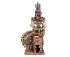 NOVICA Azteken Drummer Keramik Skulptur, Multicolor