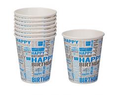 Neviti Happy Birthday Partybecher, Blau