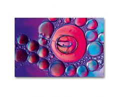 Premium Textil-Leinwand 90 x 60 cm Quer-Format Farbrausch mit Öl und Wasser | Wandbild, HD-Bild auf Keilrahmen, Fertigbild auf hochwertigem Vlies, Leinwanddruck von Veronika Rix