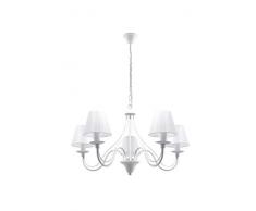Sollux Lighting Kronleuchter, Stahl, WeiÃ, 60 x 60 x 80