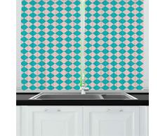 indischen Vorhänge ambesonne, Ethnic Blumen wie geometrischen Colorful Vivid Vibrant Formen Print, Wohnzimmer Schlafzimmer Fenster Drapes 2 Panel Set, blau pink und Lachs, Textil, Multi 9, 55 W By 39 L