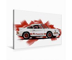 Premium Textil-Leinwand 75 cm x 50 cm quer Porsche 911 Carrera RS | Wandbild, Bild auf Keilrahmen, Fertigbild auf echter Leinwand, Leinwanddruck