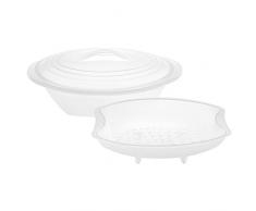 Home Ghost Dampfgarer, 3 Stück, Silikon, transparent, 17 x 7 x 28 cm