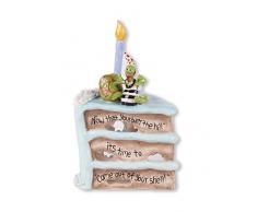 Blue Sky Keramik Happy Fro Kuchen Teelichthalter, 14 x 15,2 x 20,3 cm