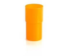 Kimmel Tasse Trinkbecher Becher bruchsicher stapelbar Mehrweg 330 ml, Kunststoff, Orange