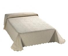 Viantala Tagesdecke, Baumwolle und Polyester, Hellbeige 200 x 260 cm Beige claro