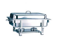 Garcia de Pou Chafing Dish 1-Jan Gastronorm 9 L, Edelstahl, silberfarben, 63 x 35,5 x 27,3 cm