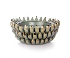 EUROCINSA 18167 Vase Bananen, Keramik, Grün, Gold, 34 x 15 cm
