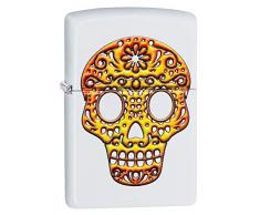 Zippo 214 Sugar Skull Feuerzeug, Messing, Design, 5,83,81,2