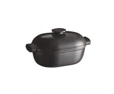 Emile Henry, EH779565 Bräter, oval, Keramik, Induktion, 4,5 l, Schwarz