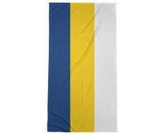 ArtVerse Los Angeles NFS LA Horns Throwback Football Stripes Strandtuch – Poly/Baumwolle, 36 x 72, Goldakzent