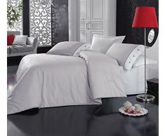 Cotton Box Bettwäsche-Set für Doppelbett 200 x 220 cm Grigio Bianco