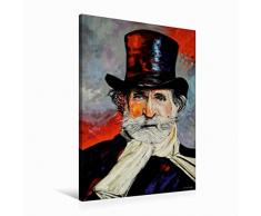 Calvendo Premium Textil-Leinwand 60 cm x 90 cm hoch EIN Motiv aus dem Kalender Pop Komponisten Art Famous | Wandbild, Bild auf Keilrahmen, Fertigbild auf echter Leinwand, Leinwanddruck Kunst Kunst