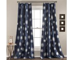 Lush Decor Ovation Fenster Vorhang Panel Set, 213,4 x 132,1 cm Marineblau