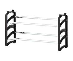 KickClxn Schuhregal mit Verstellbarer Seitenbreite und stapelbarer Höhe, für Damen und Herren (2-Stapel/Racks pro Einheit) stapelbar bis zu 10 Racks