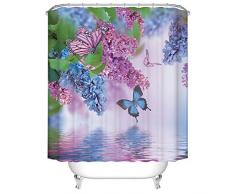 Garten Thema Polyester Wasserdicht Duschvorhang 72 x 183 cm, Farbe 7, baumwolle, Color: 1, 72x72-inch