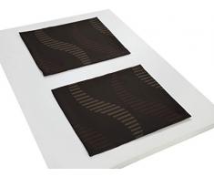 Wirth Tischset Lupara 2er Pack, Polyester, Braun, 40 x 35 cm, 2-Einheiten
