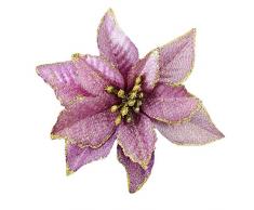 NOVELTY GIFTS1 Weihnachten Glitzer Weihnachtsstern Baum 12 Stück Violett