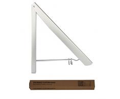 DEDU Ausziehbarer Kleiderständer – wandmontierter Faltbarer Kleiderbügel Wäscheständer für Wäschezimmer, Schrank, Aufbewahrungsorganisation, Aluminium, einfache Installation, 1 Pack (Silber)