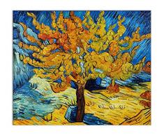 Arte Dal Mondo Maulbeerbaum Handgefertigte Ölgemälde auf Leinwand mit ästhetischen Rahmen Wandverzierung, Öl, bunt, 60 x 50 x 2 cm