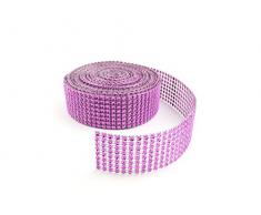 Y & Y Star 10 Yards (24 Zeile Diamant Strass Mesh Band Bling Wrap Bulk für Geburtstag Hochzeit Dekorationen, Hochzeit Kuchen, Party Supplies, Baby Dusche Events, Arts & Crafts Projekte Diamond Mesh Wrap für Dekorationen