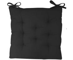 Deco&Co Stuhlkissen, Baumwolle, Schwarz, Einheitsgröße