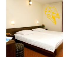 INDIGOS 4052166167321 Wandtattoo w917 alten Vogel auf den Kopf Wandaufkleber 120 x 95 cm, gold