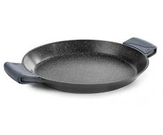 Lacor 25432 Paella-Pfanne mit Silikongriffen, Aluminiumguss