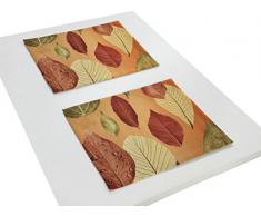 Wirth Tischset Marek-DO 2er Pack, Polyester, Terra, 40 x 35 cm, 2-Einheiten
